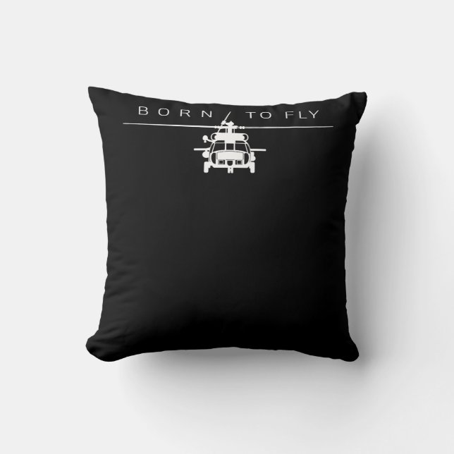 Coussin Cadeau de pilote d'hélicoptère de l'aviation milit (Recto)