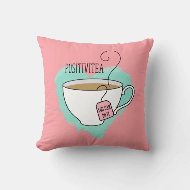 Coussin Cadeau de Positivitea mignonne pour l'obtention du (Recto)