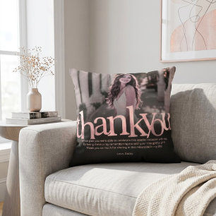 Coussin Cadeau de remerciement de photo personnalisé pour