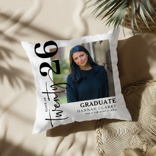 Coussin Cadeau de remise des diplômes élégant Twenty26 Pho
