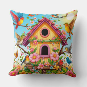 Coussin Cadeau de scène de jardin de maisonnette pour oise
