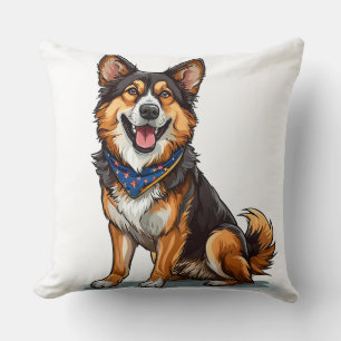 Coussin Cadeau déco pour amateur de chiens mignons et d'an