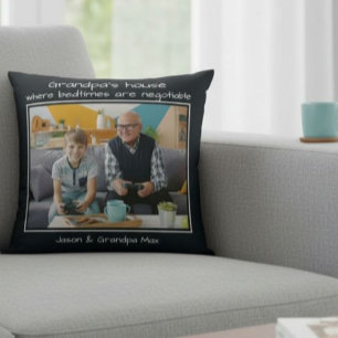 Coussin Cadeau des petits-enfants pour grand-père dicton d