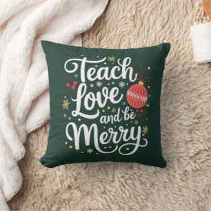Coussin Cadeau drôle pour professeur de Noël enseigner l'a