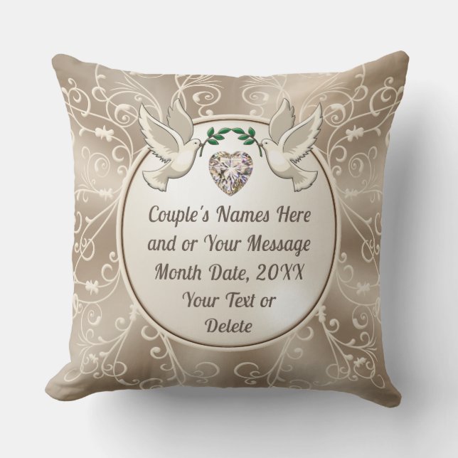 Coussin Cadeau magnifique pour Couple à Mer, Personnalisé (Recto)