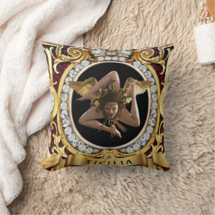 Coussin cadeau Medusa Trinacria sicilienne