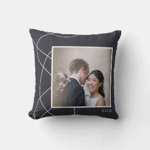 Coussin Cadeau personnalisé d'anniversaire de mariage avec