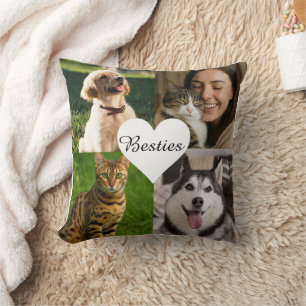 Coussin Cadeau Personnalisé De Collage Photo Pour Animaux