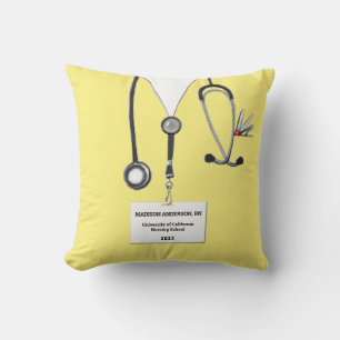 Coussin Cadeau personnalisé de diplôme d'infirmière
