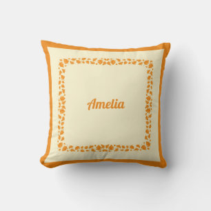 Coussin Cadeau personnalisé de feuilles d'automne minimal