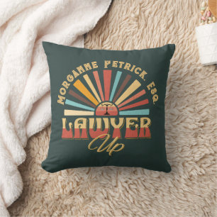 Coussin Cadeau personnalisé de l'école de droit Vintage