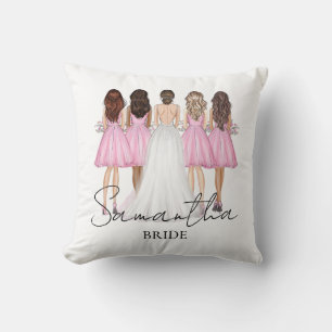 Coussin Cadeau personnalisé de mariée avec nom personnalis