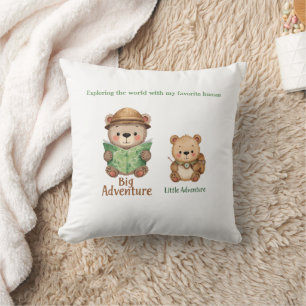 Coussin Cadeau personnalisé Ourson Little Adventure