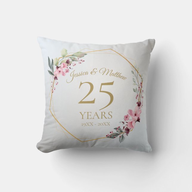 Coussin Cadeau personnalisé pour anniversaire de mariage (Recto)