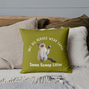 Coussin Cadeau personnalisé pour la fête des pères, chat h