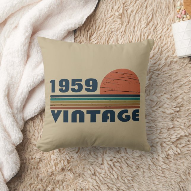 Coussin Cadeau personnalisé vintage 65e anniversaire (Couverture)