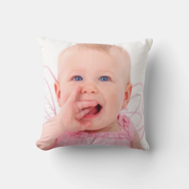 Coussin cadeau photo bébé (Recto)