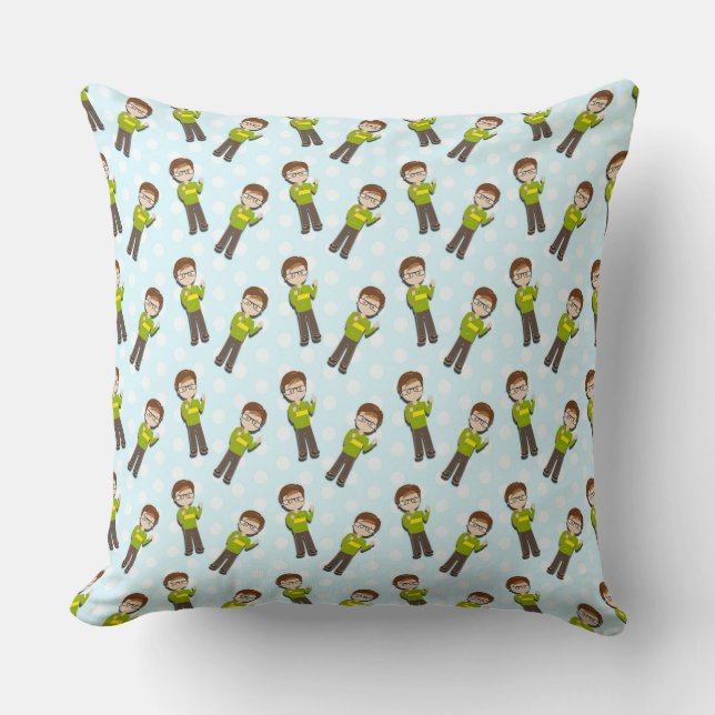 Coussin Cadeau pour l'enseignant | Le bon enseignant expli (Recto)