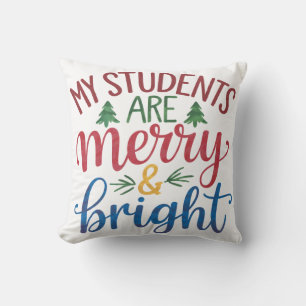 Coussin Cadeau pour l'enseignant   Mes élèves sont joyeux 