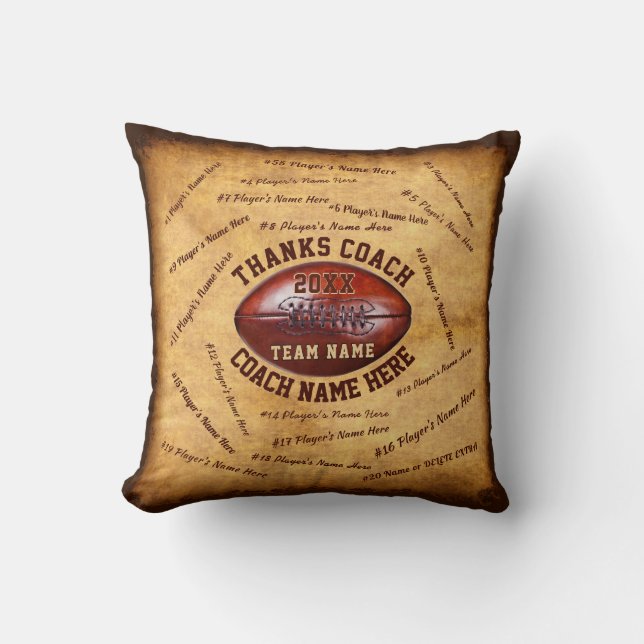 Coussin Cadeau pour l'entraîneur de football américain (Recto)