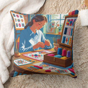 Coussin Cadeau pour les brodeuses au point de croix-Manger