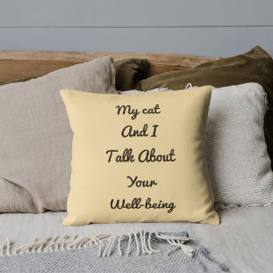Coussin Cadeau pour maman de chat Amies Besties BFF Person
