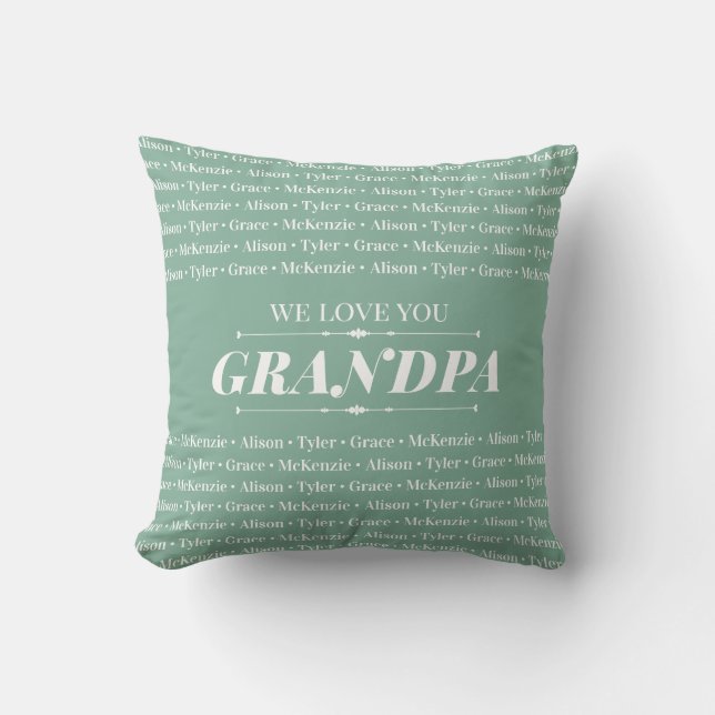 Coussin Cadeau pour toute personne ayant des noms de membr (Recto)