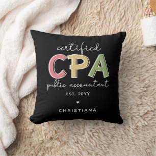 Coussin Cadeaux comptables publics certifiés CPA personnal