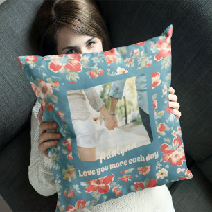 Coussin Cadeaux de 1ère année d'anniversaire Cute Chic pou