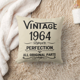 Coussin Cadeaux de 60e anniversaire vintages personnalisés