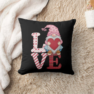 Coussin Cadeaux de couple d'amour de gnome de la Saint-Val