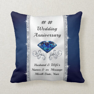 Coussin Cadeaux des 22e, 16e, 65e ou 2e Mariages