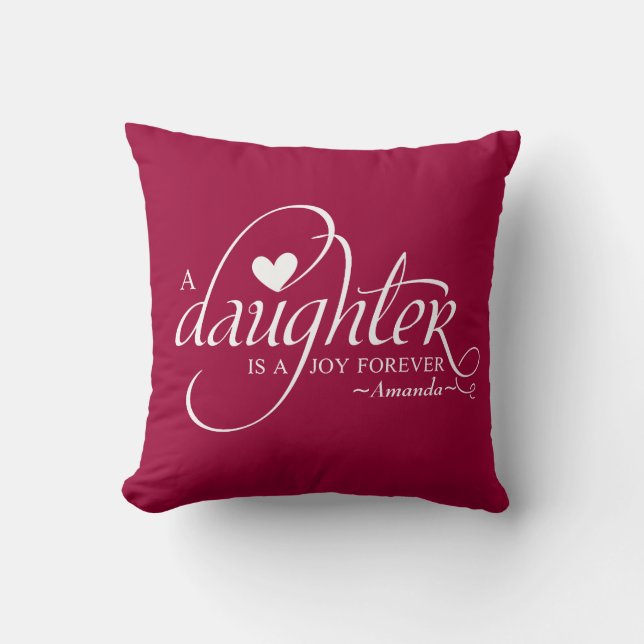 Coussin Cadeaux doux personnalisés pour la fille (Recto)