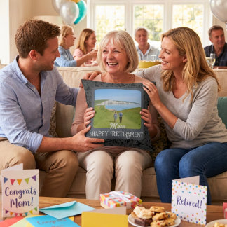 Coussin Cadeaux Personnalisés de Bonne Retraite pour Maman