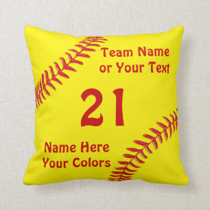 Coussin Cadeaux personnalisés d'équipe du base-ball,