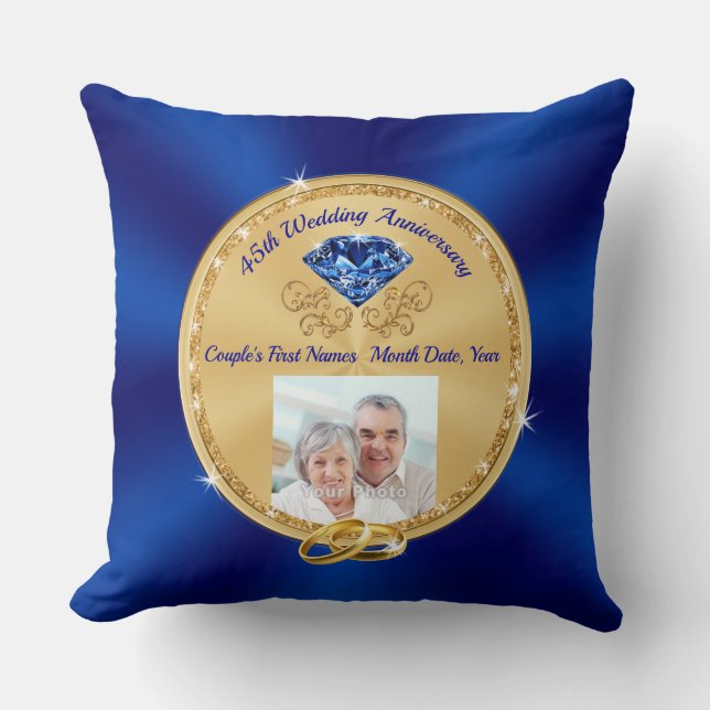 Coussin Cadeaux personnalisés pour le 45e anniversaire de  (Recto)