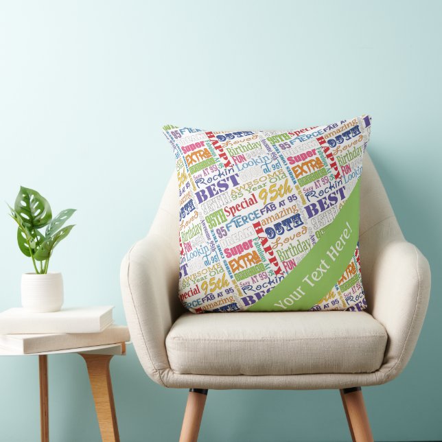 Coussin Cadeaux Uniques Et Spéciaux 95e Anniversaire (Chaise)