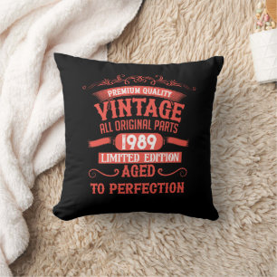 Coussin Cadeaux vintages personnalisés 35e anniversaire ro