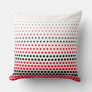 Coussin Cadmium moderne Pointe rouge et noire