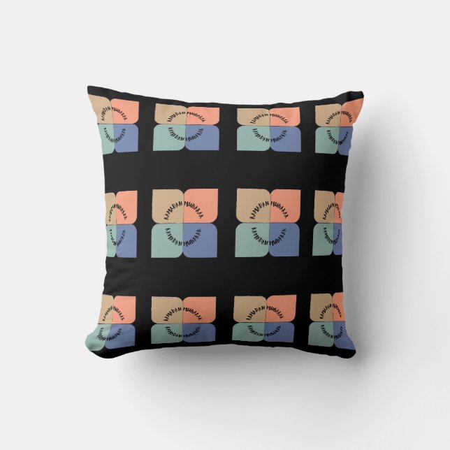 Coussin Cadre Carré Des Coins Arrondi Et Pointy Moderne (Recto)