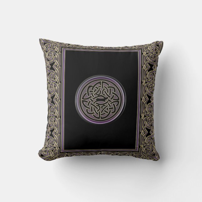 Coussin Cadre celtique et carreau celtique métallique de (Recto)