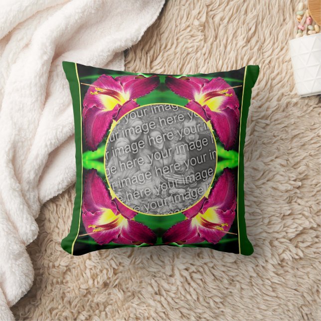 Coussin Cadre de fleurs journalières Créez votre propre ph (Couverture)