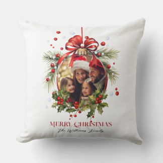 Coussin Cadre de Noël Beau Boule Famille Vacances