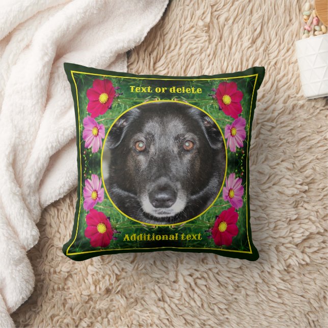 Coussin Cadre Fleurs Cosmos Créez Votre Propre Photo (Couverture)