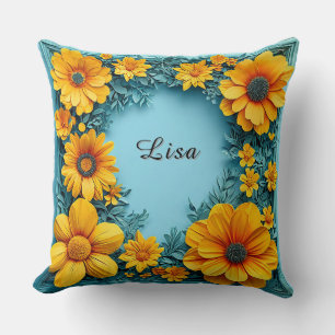 Coussin Cadre floral élégant
