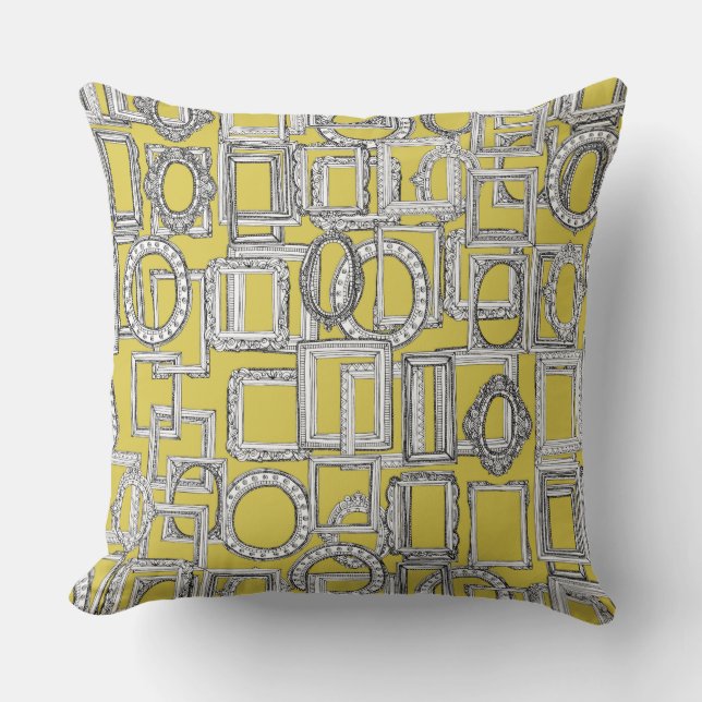 Coussin cadres d'image beaucoup de jaune (Recto)