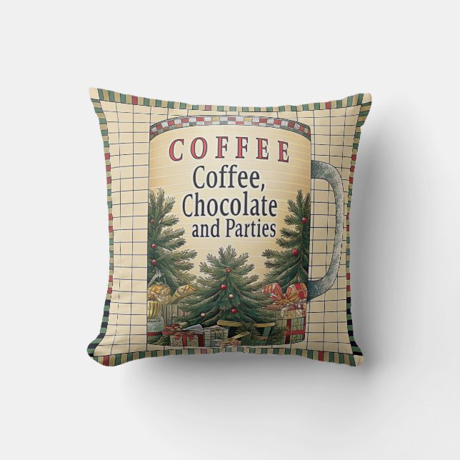 Coussin Café, Chocolat Et Parties (Recto)