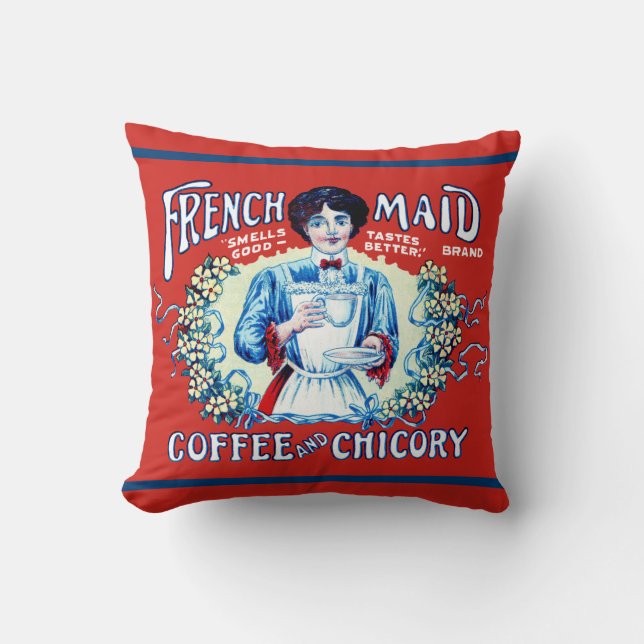 Coussin Café domestique français et chicorée (Recto)