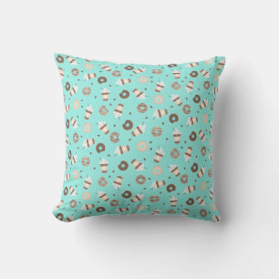 Coussin Café Frappuccino Motif de beignets