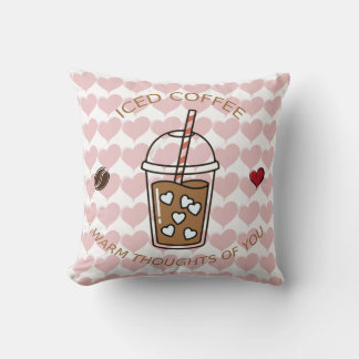 Coussin Café Glacé Pensées Chaudes Pour Toi
